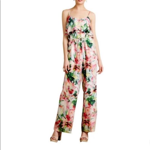 Fleur Wood 100% silk jumpsuit, M - Picture 1 of 8